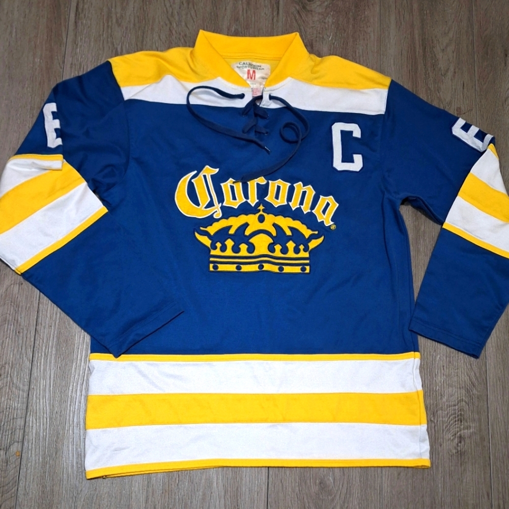 Vintage 90's Corona Hockey Jersey #6 Mens Size M Calhoun Sportswear